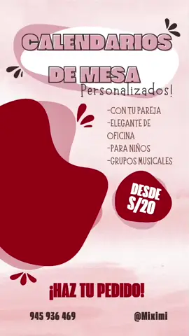 HOLAA!!  Calendarios de mesa 2026 ✨📆 Personalizados con tu pareja, tu artista fav, tus amigas o tu vibe 💗 Si quieres uno escribe “QUIERO” y te mando modelos★ Desde S/20 💗 #fyppppppppppppppppppppppp#parati#regaloscreativos#peru🇵🇪#emprendedores 