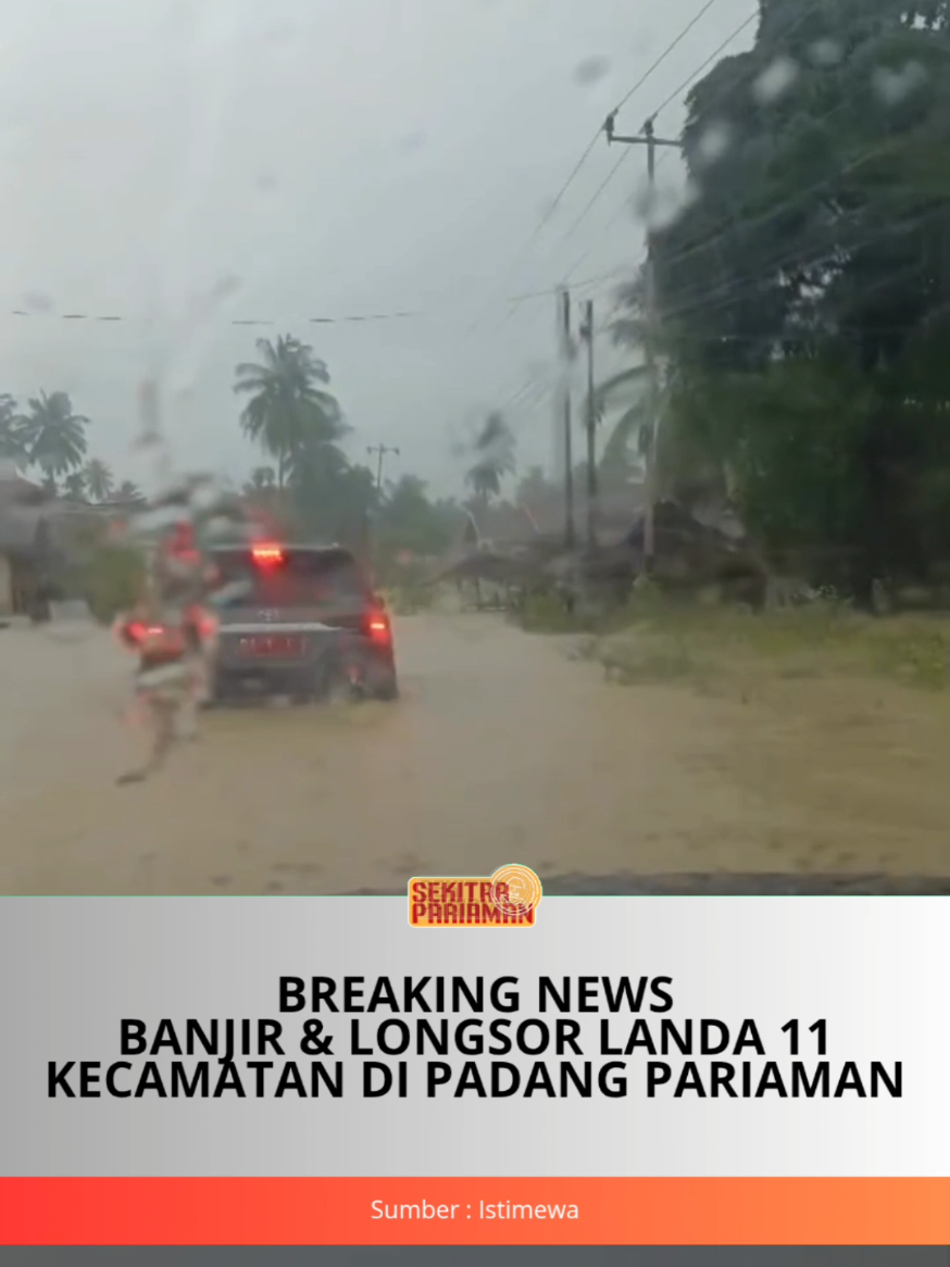 Poin Penting Penanganan & Kondisi Terkini: ✅ Respon Cepat: Pemkab telah mengaktifkan tanggap darurat kolaborasi pentahelix (BPBD, TNI/Polri, Dinas terkait) untuk evakuasi dan dapur umum. ✅ Dampak Kerusakan: 438 KK terdampak, 93 Ha lahan pertanian terendam, akses jalan RSUD putus, dan 5 titik longsor menimbun jalan. ✅ Kendala: Kerusakan infrastruktur dan ekonomi (sawah, tambak, ternak) sangat berat. Mari kita doakan agar kondisi segera pulih dan warga yang terdampak diberi ketabahan. 🎥dunsanakjka #pariaman #padangpariaman #banjir #longsor #fyp 