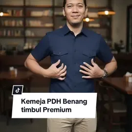 Kemeja PDH Navy premium benang timbul #ootdpria #OOTD #outfitkeren 