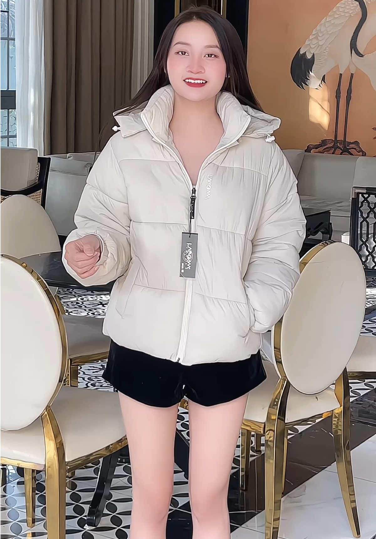 Áo phao nữ siêu ấm có mũ#hangchaycanh #aophaonu #aophongnamnu 