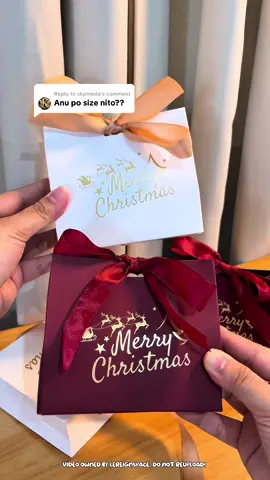 Replying to @skpineda Here’s what actually fits in this small Christmas paper bag with ribbon. This cute, small paper bag/gift box is perfect for your Christmas small gift items! #christmaspaperbag #giftwrap #smallgifts #giftpackaging #christmasgift 