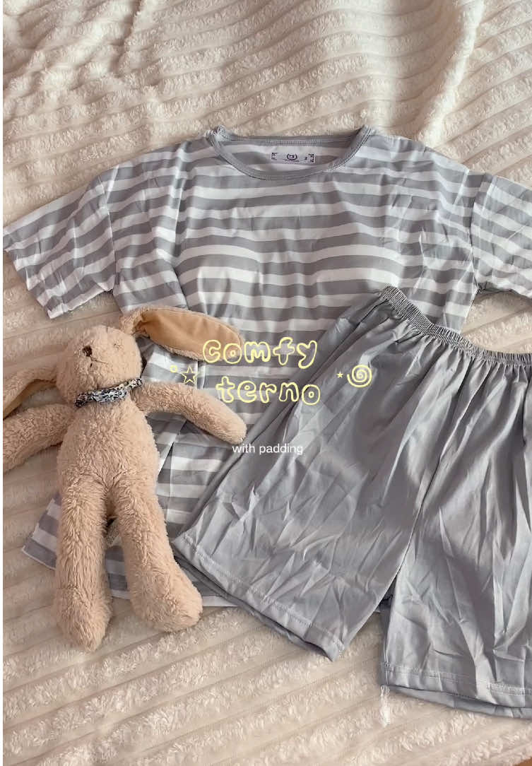 found this cute terno with padding ~ soo comfy !! perfect for homebodies like me 🧸 also the best part is it has padding so I don't have to wear uncomfy bras #pjset #paddedterno #ternowithpadding #pjset #sleepwear 