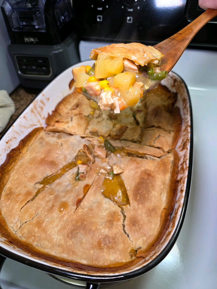 A chicken pot pie hits like a warm hug on a cold winter day. 🥰  #EasyRecipes #DinnerIdeas #HomeCooking #BudgetMeal #EasyMeals 