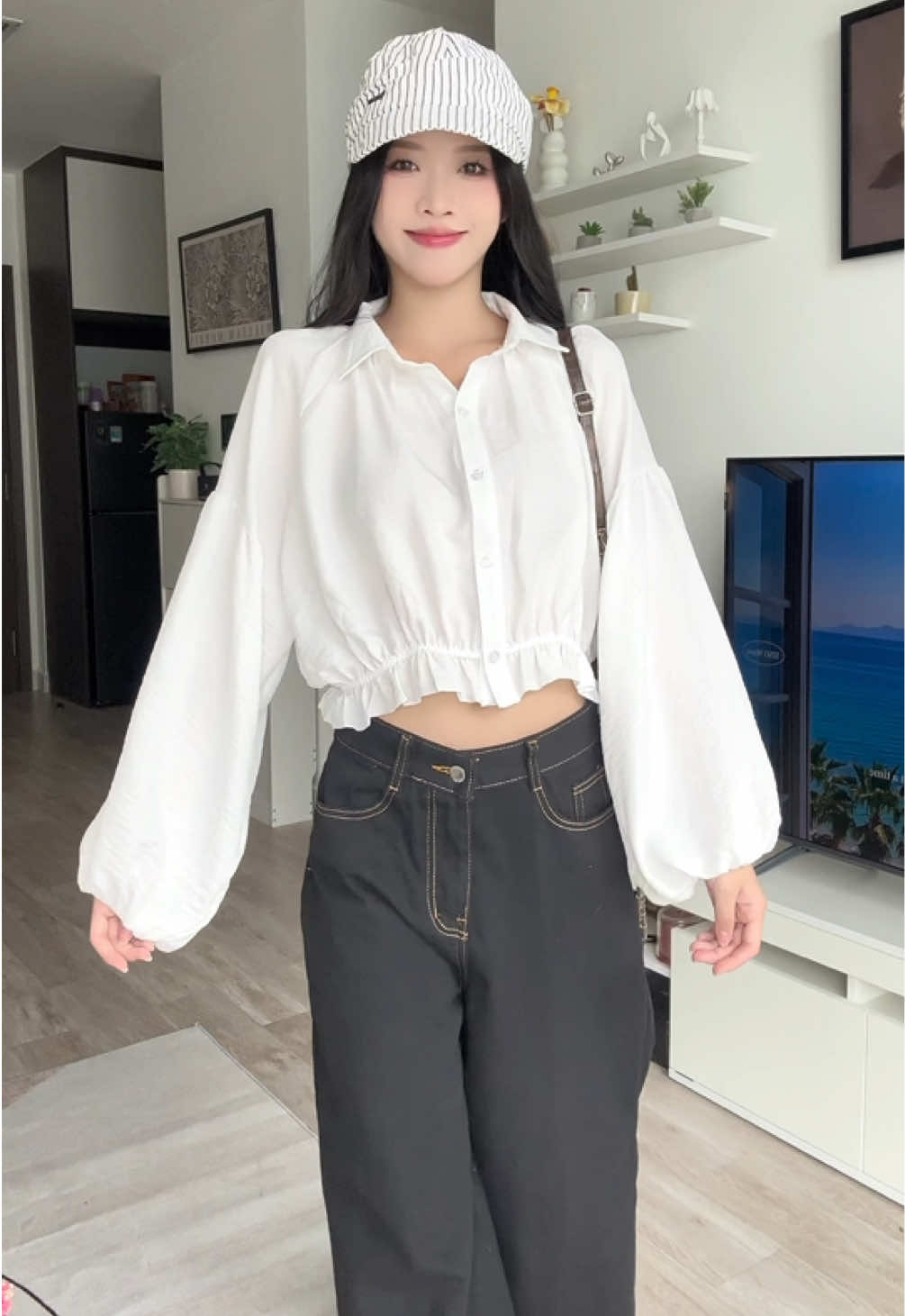 sơ mi giờ nhìn điệu ghê kkk #review #thoitrang #aosomi #outfits 