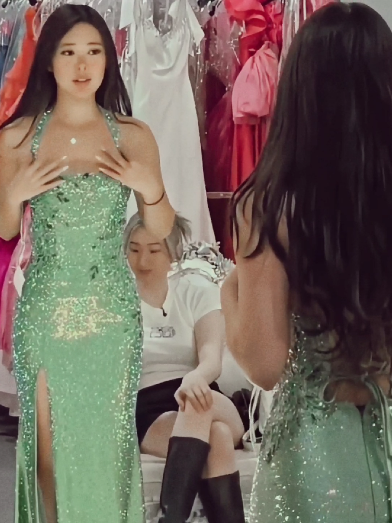 which dress do you think suits her best, chat? ♡ @extraemily  #extraemily #emily #oliviadean #fashion #fyp 