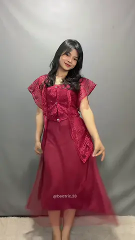 Simpel tp elegan bgt ❤️✨ #dress #brukatdress #gaunpesta #dressnatal #dresspesta 