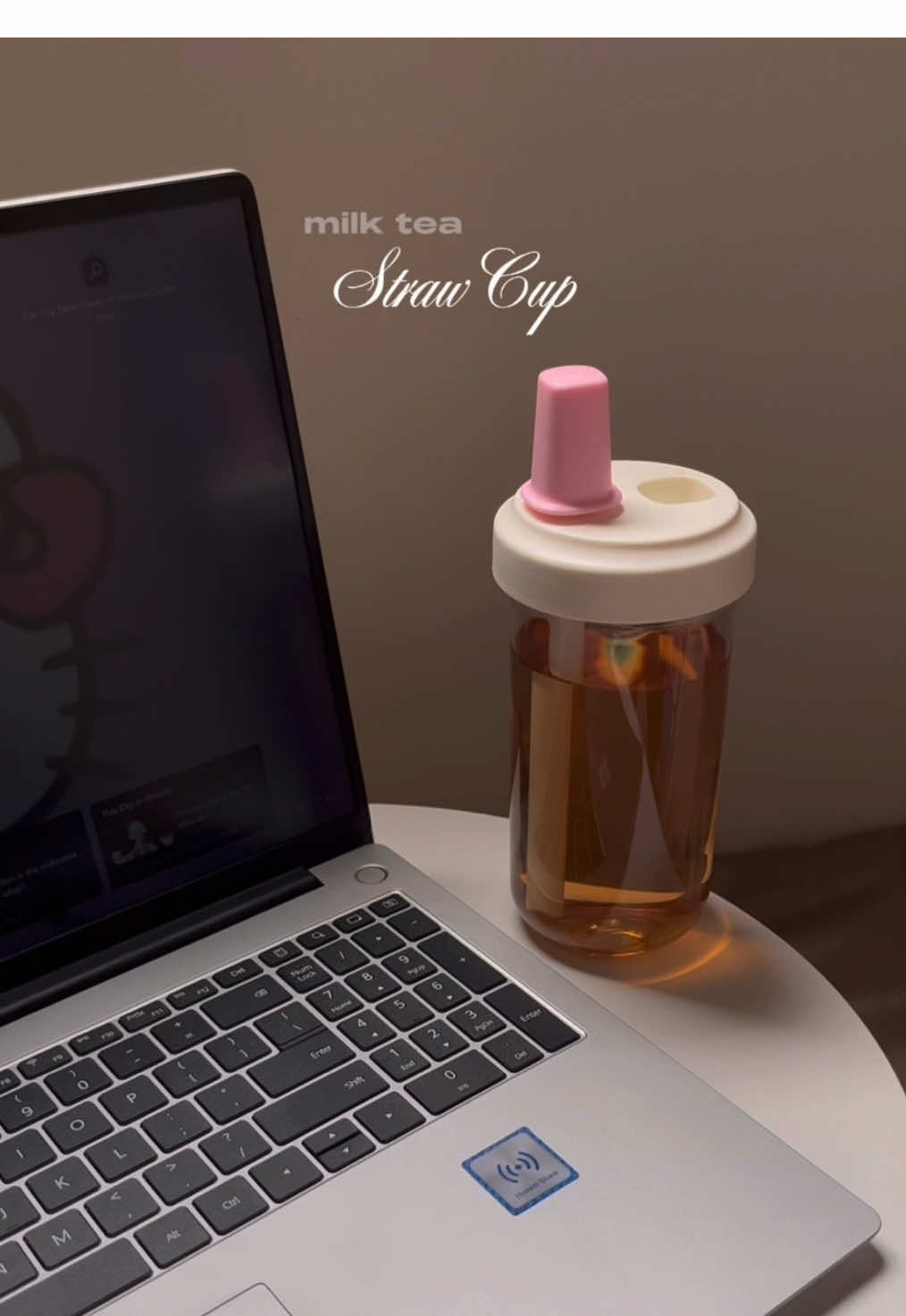 aesthetic straw cup 🎀🥤  #strawcup #plasticcup #milkteacup #transparent #fyp 