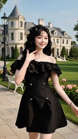 Dầm tiểu thư trễ vai đính đá siêu xinh cho các nàng #vay #vayxinh #vaythietke #dam #damxinh 