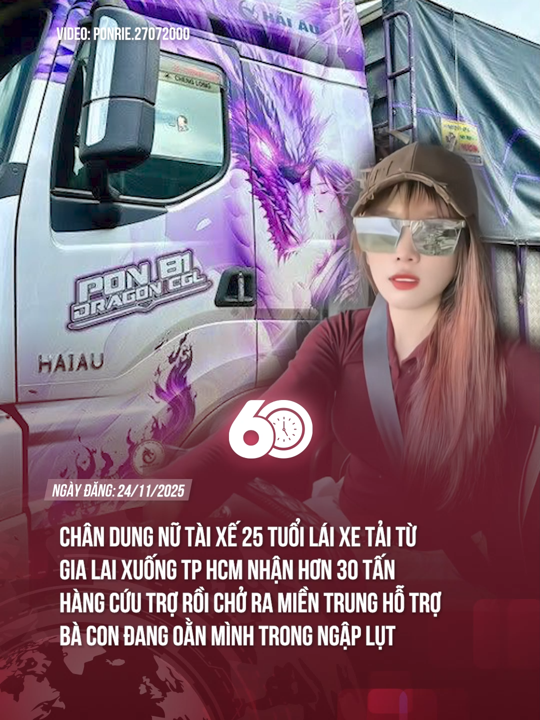 CHÂN DUNG NỮ TÀI XẾ 25 TUỔI LÁI XE TẢI TỪ GIA LAI XUỐNG TP HCM NHẬN HƠN 30 TẤN HÀNG CỨU TRỢ RỒI CHỞ RA MIỀN TRUNG HỖ TRỢ BÀ CON ĐANG OẰN MÌNH TRONG NGẬP LỤT  #theanh28 #60giay #tiktoknews