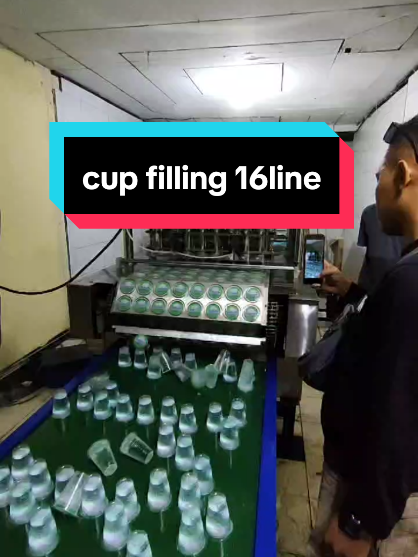 auto cup filling 8x2 16line || dengan kapasitas 14.000 s/d 15.000cup/jam. skala industri. info seputar mesin dan perijinan  wa: 085694205003 #fillingmachine #sealingmachine #airminumdalamkemasan #fypシ 