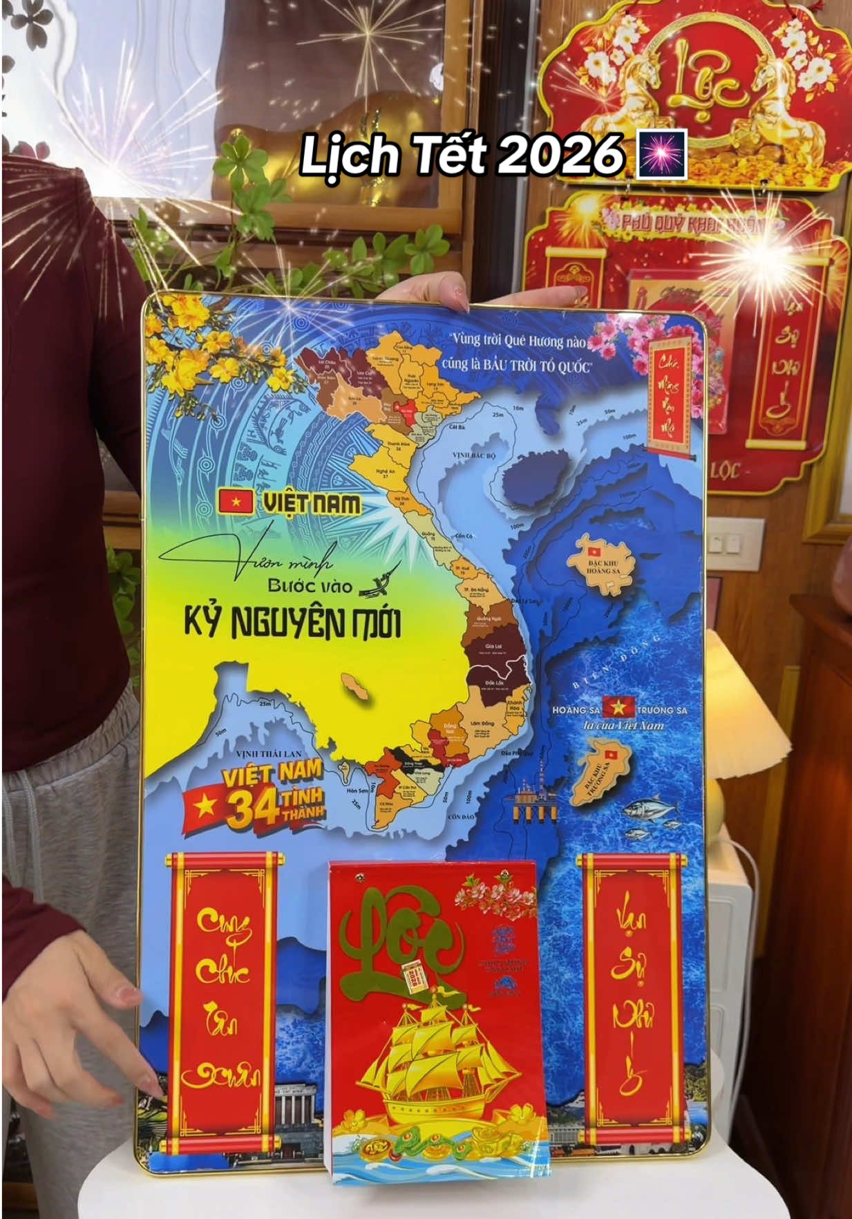 Lịch Tết 2026 đẹp quá mn ơi #lichtet #lichtetbinhngo #bando34tinh 