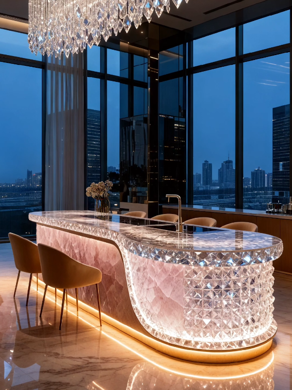 Quiet glow, clean structure — beauty in its most effortless form #kitchenisland #moderninterior #furnituredesign #homedecor #islandtable #homeinspo #luxuryhome #interiorstyle #modernfurniture #aestheticvibes 