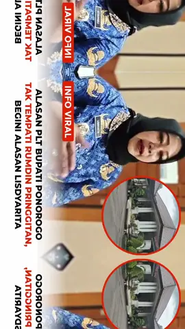 Pelaksana Tugas (Plt) Bupati Ponorogo, Lisdyarita, memilih untuk tetap tinggal di rumah dinas Wakil Bupati dan tidak pindah ke rumah dinas Bupati (Pringgitan) karena alasan