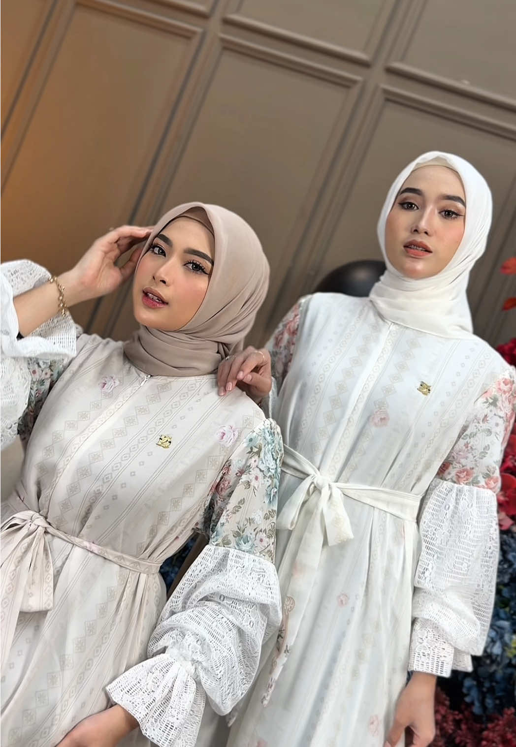 New Collection✨Alisha Luxury Dress, Ceruty Babydoll Mix Brukat Chantily Berfuring Hyget By Dumma