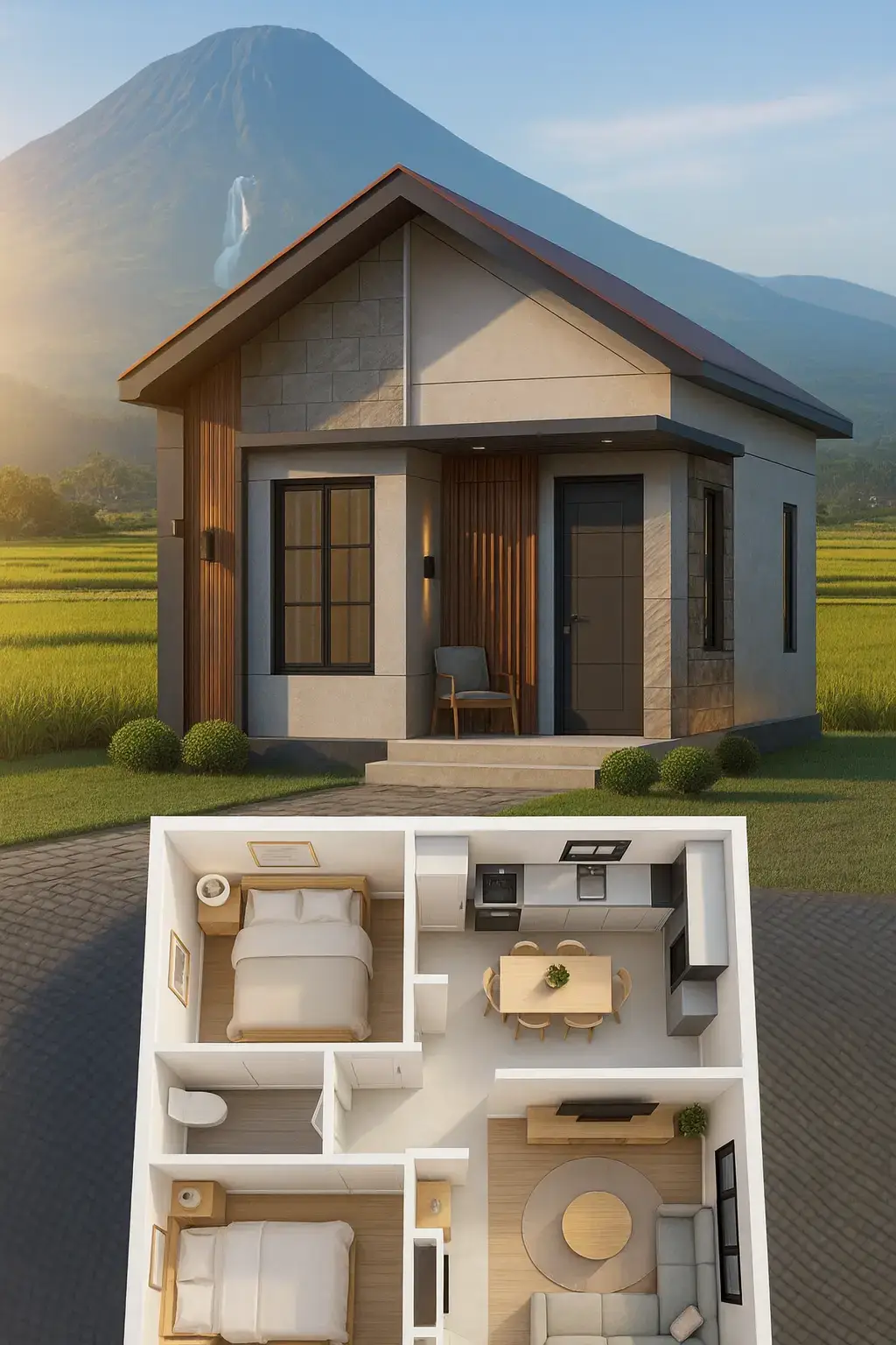 Desain rumah minimalis 1 lantai #desainrumah #rumahminimalis #rumaihstudio 