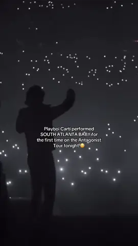 Playboi Carti performed SOUTH ATLANTA BABY for the first time on the Antagonist Tour tonight 😳 #fyp #playboicarti #antagonisttour #southatlantababy #austintx 