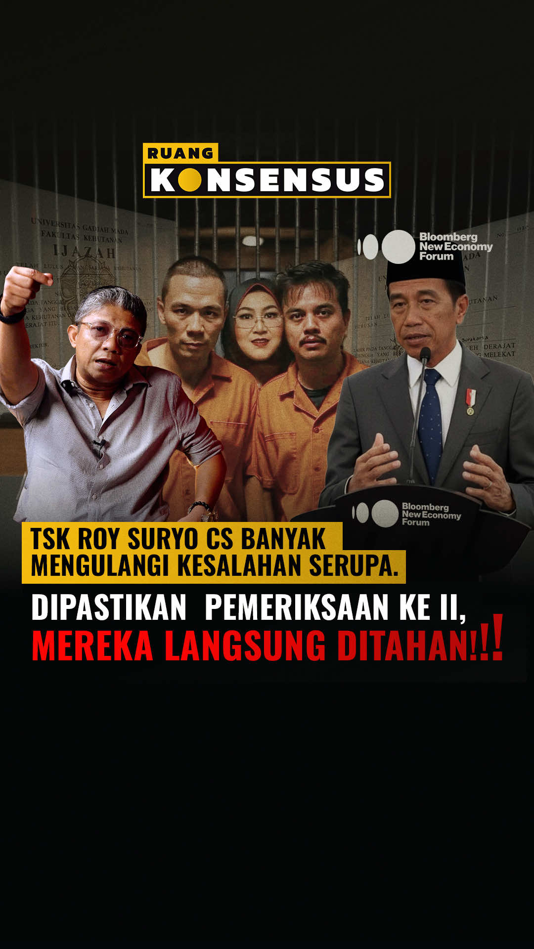 🚨 𝗧𝗘𝗥𝗕𝗢𝗡𝗚𝗞𝗔𝗥! 𝗥𝗼𝘆 𝗦𝘂𝗿𝘆𝗼 𝗖𝗦 𝗣𝗮𝘀𝘁𝗶 𝗗𝗶𝘁𝗮𝗵𝗮𝗻 𝗔𝘄𝗮𝗹 𝗗𝗲𝘀𝗲𝗺𝗯𝗲𝗿? Babak baru kasus ijazah palsu Jokowi makin panas! 🔥 Meski belum ditahan, status tersangka dan pencekalan ke luar negeri jadi sinyal kuat bahwa Roy Suryo, Dr. Tifa, dan Rismon Sianipar tidak akan lolos. Apakah ini murni penegakan hukum atau ada strategi lain? Simak bongkar-bongkarannya di sini! Menurutmu, mereka bakal beneran ditahan nggak? Komen di bawah! 👇 🔔 Jangan lupa LIKE, SHARE, dan SUBSCRIBE ke Unpacking Indonesia! #UnpackingIndonesia #RoySuryo #DrTifa #IjazahPalsu #Jokowi         