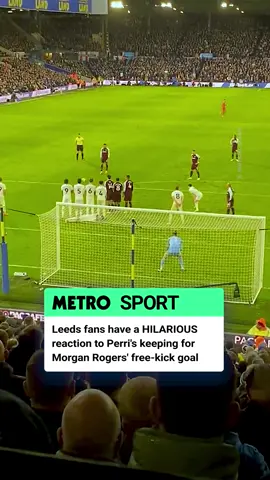 That’s a great question to be fair 🤣 These Leeds fans couldn’t believe their eyes at the state of their goalkeeper, Lucas Perri’s keeping for Morgan Rogers’ free-kick goal in Aston Villa’s 2-1 win at Elland Road.  🎥 / X - @Official_Sharpe  #lucasperri #morganrogers #freekickgoal #astonvilla  #leeds 