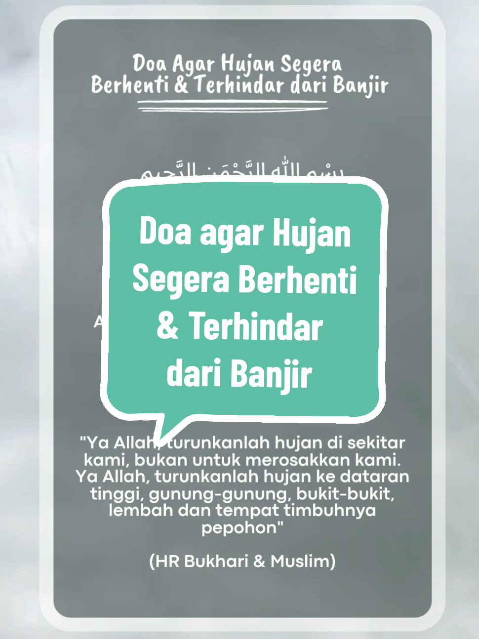 Moga dipermudahkan semuanya untuk kawasan² yang dilanda hujan lebat. Moga yang baik² sahaja. Hasbunallah wa ni'mal wakil 🤲🏻 #doaketikahujan #doaelakbanjir #adeenalifestyleshop 