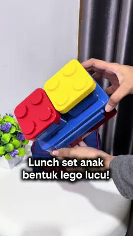Lunch set anak lucu banget bentuknya lego 🥰 #tempatmakananak #tempatmakan #lunchbox #lunchset #lunchboxideas 