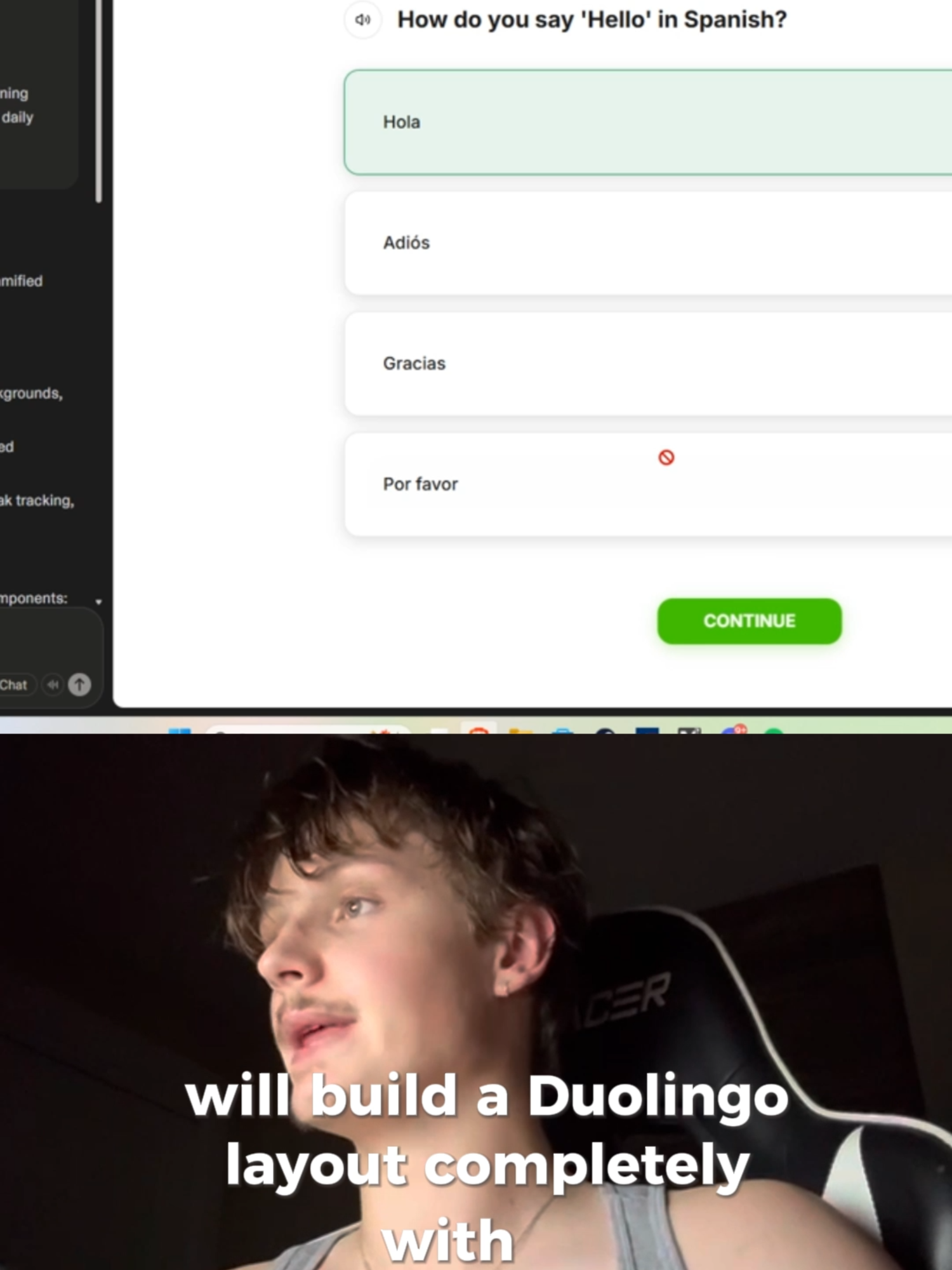 Im going to mexico so Lovable.dev built me duolingo with AI #ai  #memes #torta #funny #lovablepartner