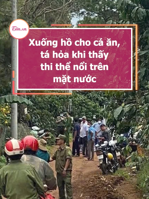 Xuống hồ cho cá ăn, tá hỏa khi thấy thi thể nổi trên mặt nước. Nguồn: Báo Plo #tiinnews