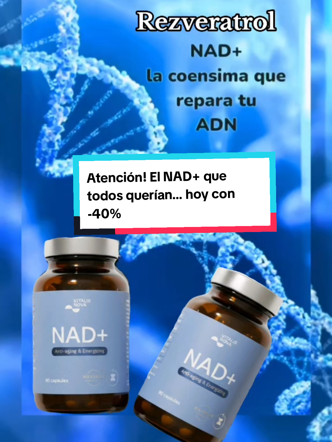 “Hoy te traigo una oportunidad brutal: el NAD+ de Vitalis Nova, uno de los suplementos más buscados para apoyar la energía diaria, la claridad mental y el bienestar general. Su fórmula avanzada combina ingredientes premium que ayudan a que tu cuerpo funcione como tiene que funcionar. Y lo mejor… hoy está con un 40% de descuento exclusivo aquí en TikTokShop  Es el momento perfecto para añadirlo a tu rutina.” “➡️ Corre  antes de que se agote. Aprovecha el 40% de descuento y llévate tu NAD+ de Vitalis Nova hoy mismo. ¡No lo dejes pasar!” #NADPlus  #OfertaEspecial  #EnergíaNatural #tiktokblackfriday #VitalisNovasup 