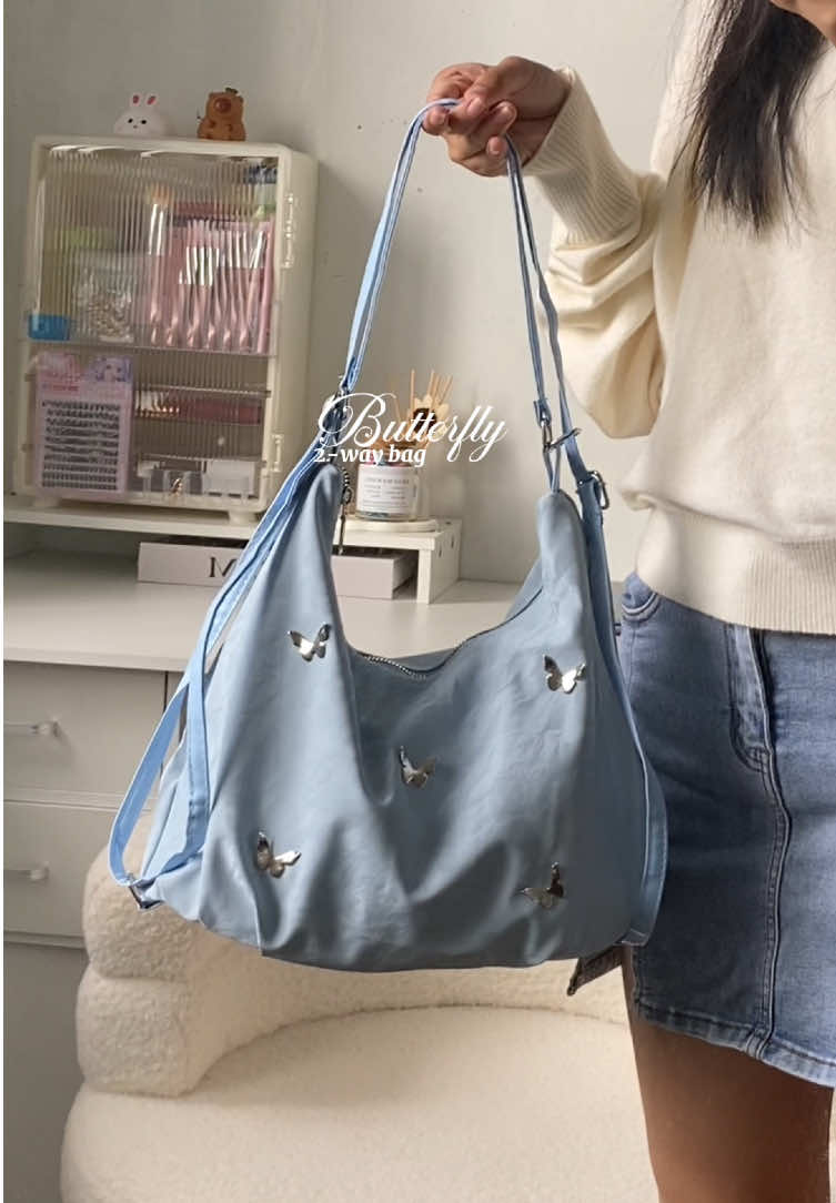 2-way bag | butterfly style bag, backpack, tote bag #bags #backpack #spaciousbag #totebag  