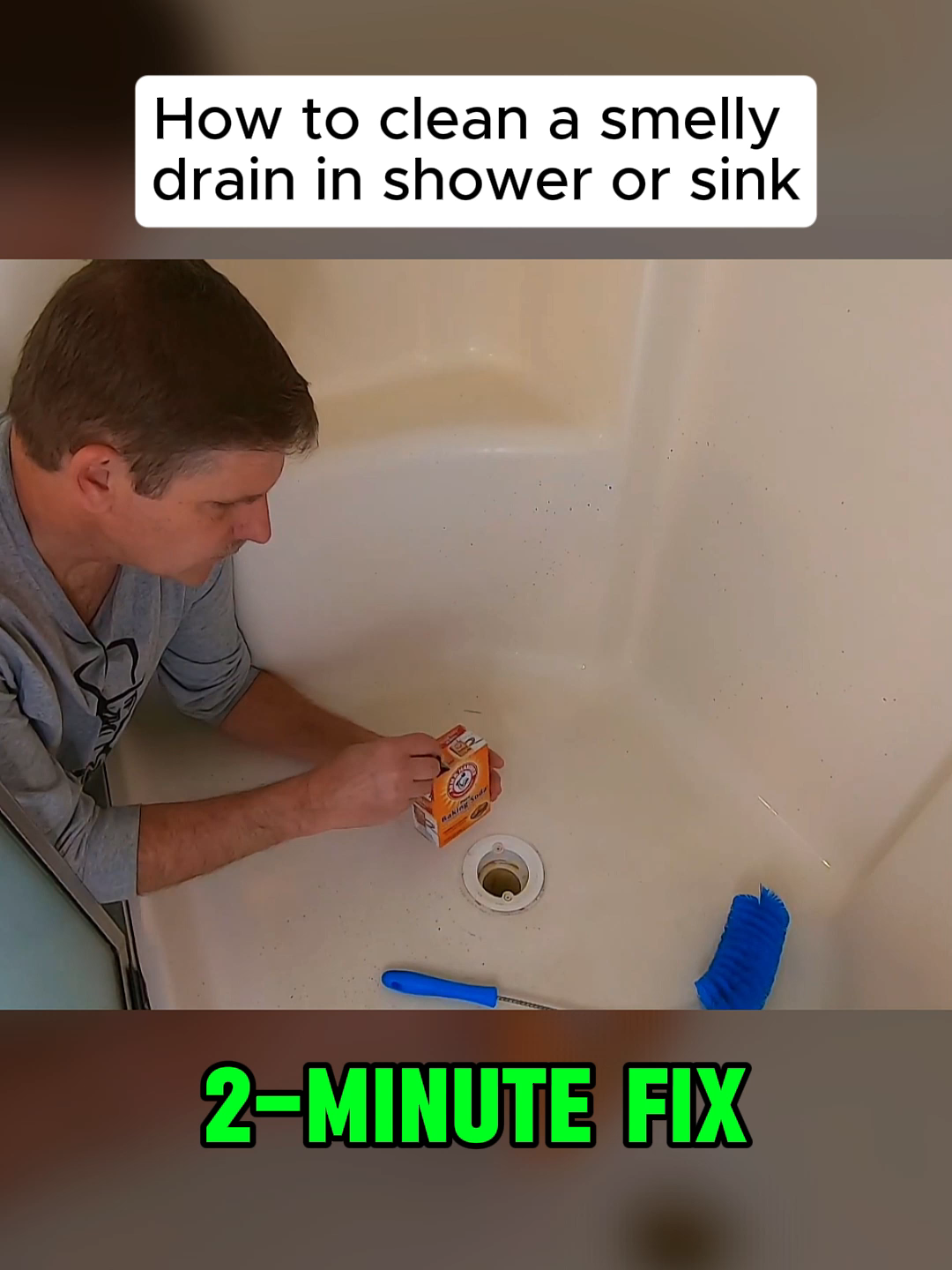 #bathroom #showerhead #sink How to clean a smelly drain in shower or sink #plumbing #tip #cleaning #CleaningTips #bakingsoda #homerepair #LifeHack #howto #PlumbingTips #SimpleFix #FixItYourself #tutotial #Tricks #tips #DIY #fyp