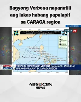 Bagyong Verbena napanatili ang lakas habang papalapit sa CARAGA region #NewsPatrol