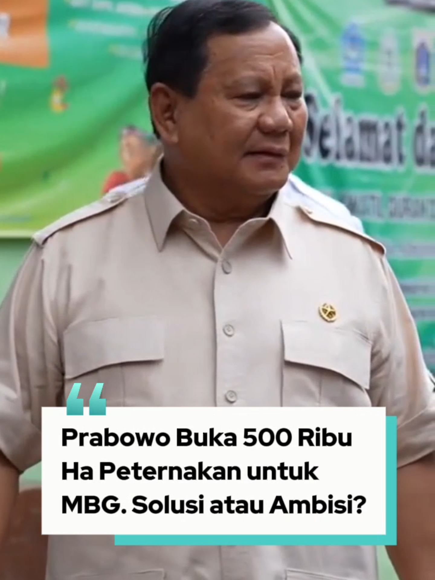 Prabowo Buka 500 Ribu Ha Peternakan untuk MBG: Solusi atau Ambisi!? #PRABOWO #Peternakan #Pertanian #MBG #makanbergizigratis #Fyp #Viralll #BGN