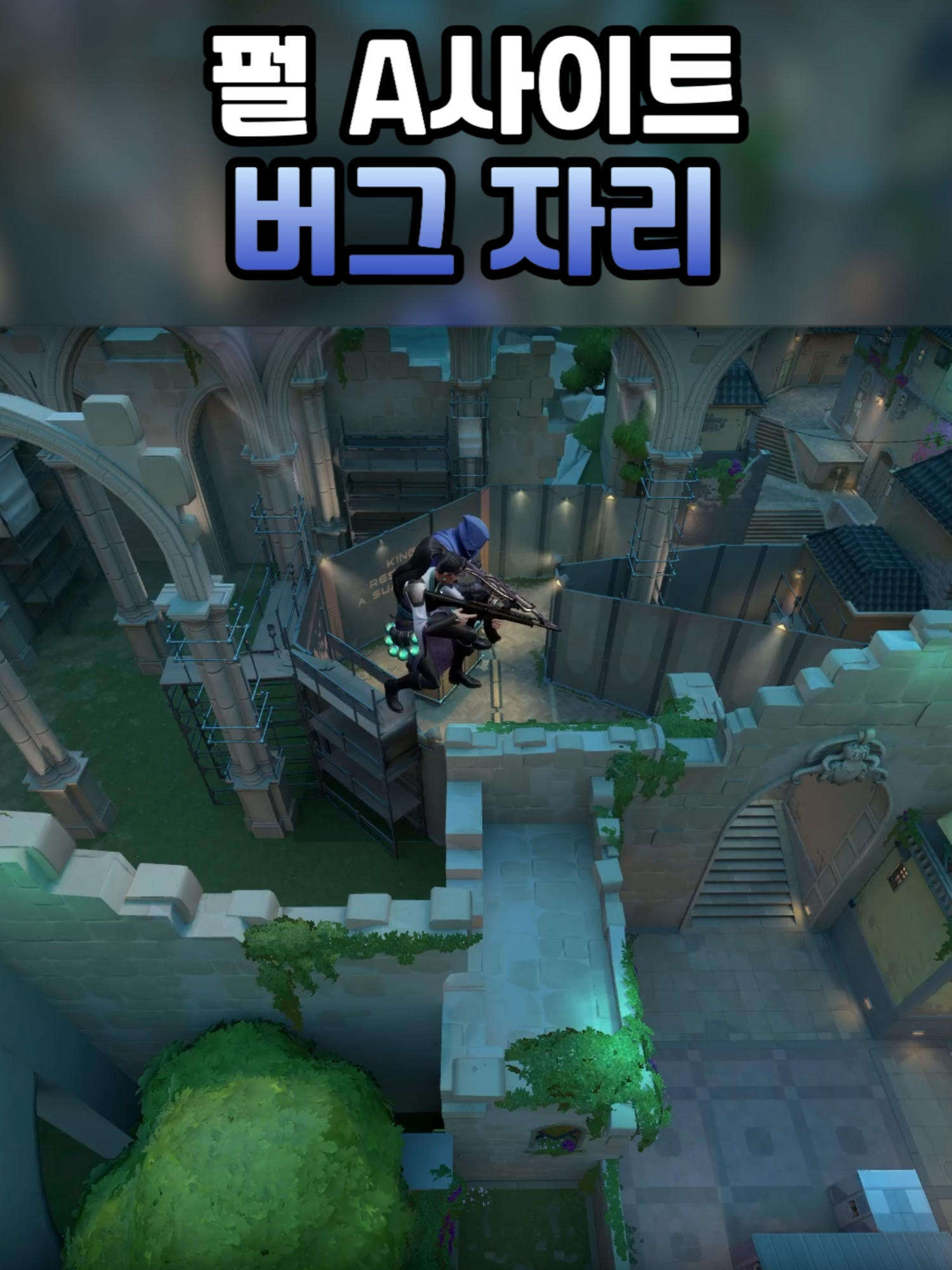 펄 A사이트 오멘 세이지 메인도 보이는 개사기 버그 자리 #발로란트 #Valorant #펄 #pearl #오멘 #omen #세이지 #sage