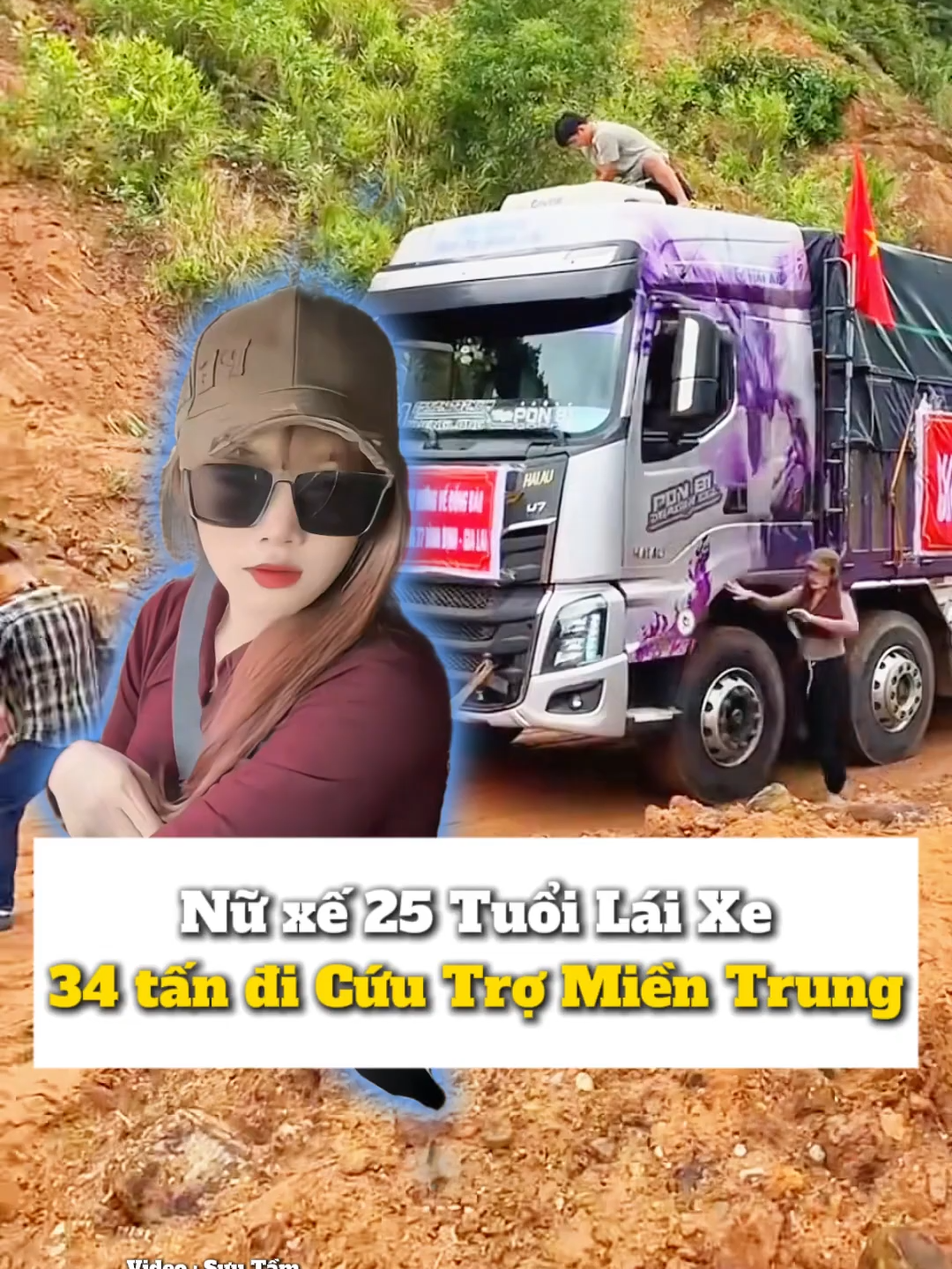 Nữ xế lái xe 34 tấn đi Cứu Trợ Bà Con Miền Trung #diemtinnew24h #tiktoknews #mualu #yeuthuong #hanhphuc