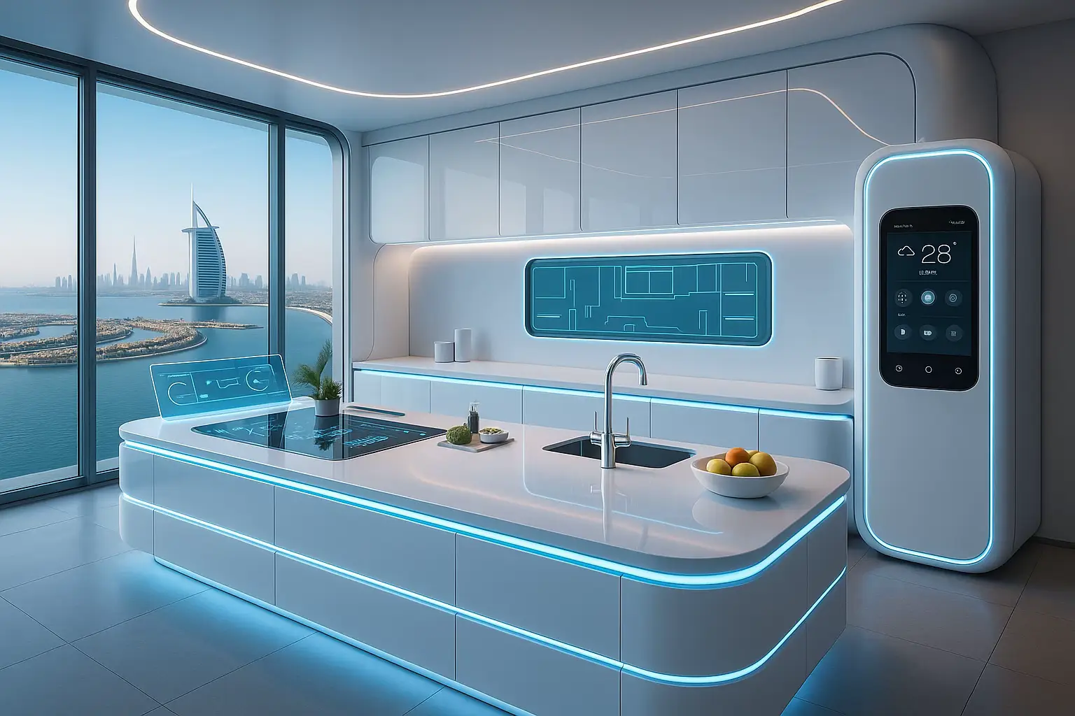 From soft beige luxury to pure white minimalism to sleek black-and-teal futurism — every corner of this space overlooks Dubai like a masterpiece. Palm Jumeirah. Burj Al Arab. Skyline views. Smooth curves, glowing LED lines, and next-generation smart kitchens built for a lifestyle that’s far from ordinary. Which style is your favorite? 🤍💙🖤 Comment 1, 2, 3, 4, or 5 👇 #interiorgoals #designinspiration #millionairelifestyle #explorepage #viralpost             