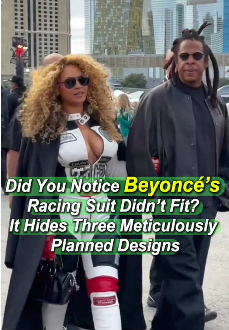 Did You Notice Beyoncé’s Racing Suit Didn’t Fit? It Hides Three Meticulously Planned Designs #beyonce #jayz #f1 #racing #fyp #celebrity 