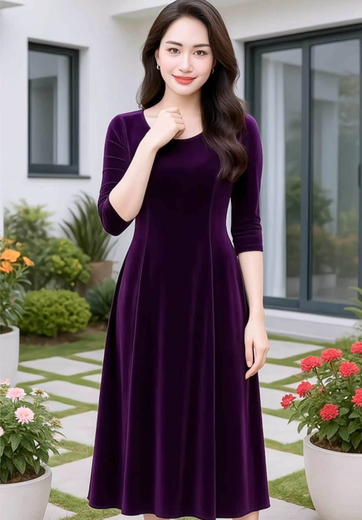 Đầm nhung dáng dài, chuẩn gu các chị các mẹ, mặc là sang #thoitrangtrungnien #quanaotrungnien #vaytrungnien #vaydangdai #damvaytrungnien  @Huyền Yêu Thời Trang  @Huyền Yêu Thời Trang  @Huyền Yêu Thời Trang 