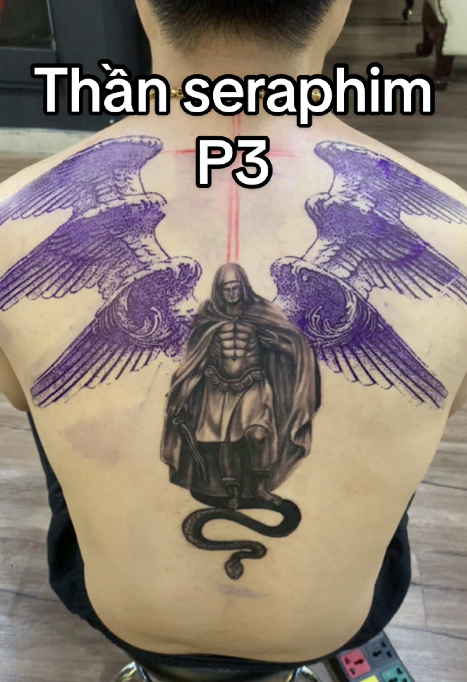 Anh chai chịu đau quá dữ 😇 Mọi người biết vị thần trên tên là gì hông ? Đoán đúng có quà nha 🥳 Pm for booking  📍Lo Đức Thệ,Gò Té  #đanxămstudio #tattoo #xămhìnhnghệthuật #xh #foryou