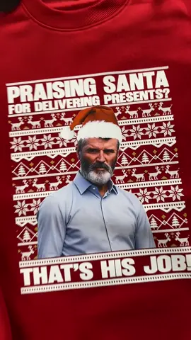 Roy Keanu Xmas Praise Jumper  #roykeane #footballtiktok #manutd #footballfan #christmas 