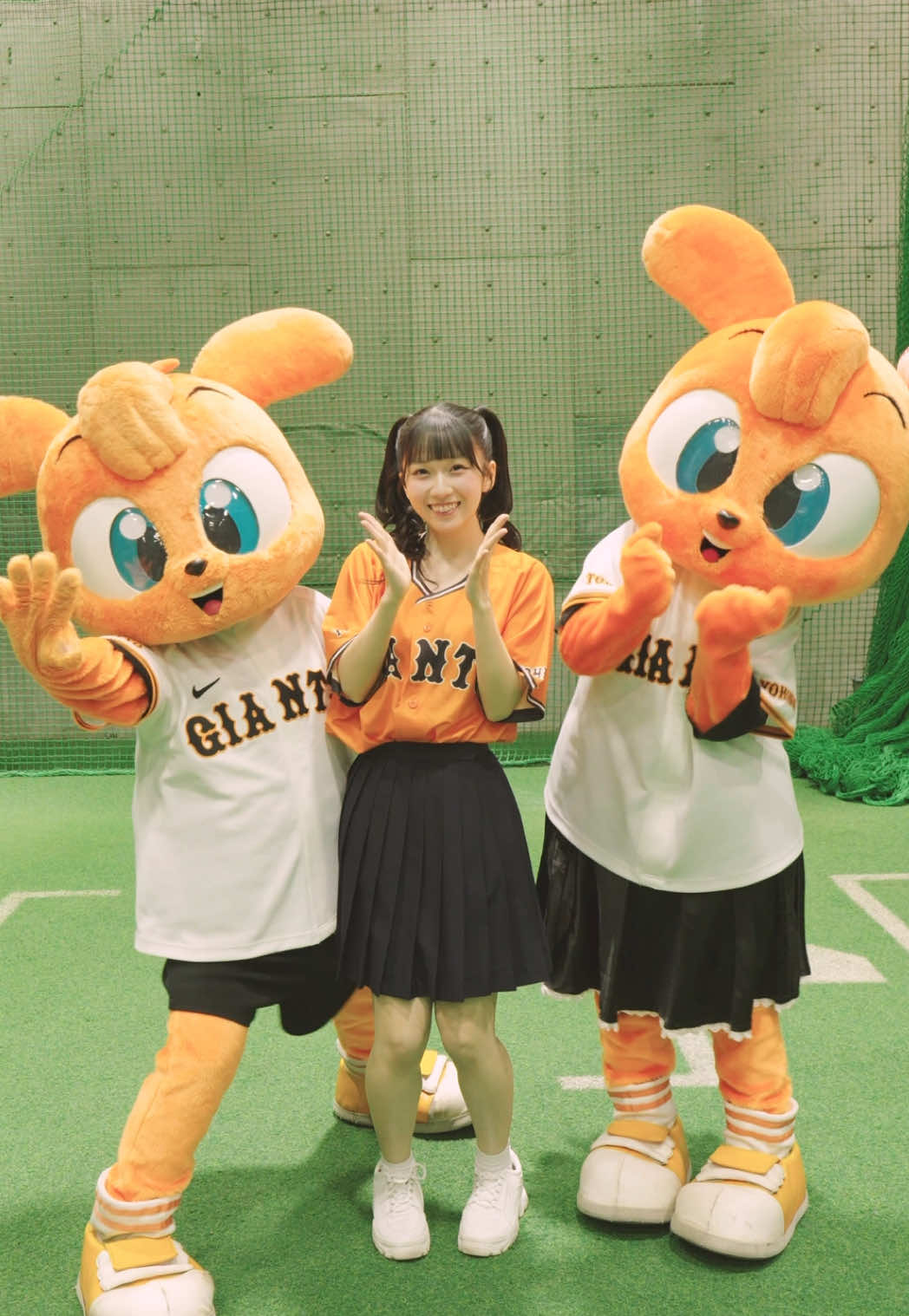 キッズジャビットさんたちと一緒に『 #ニアジョイ音頭 』🏮♪‧₊˚ 撮影ありがとうございました🥳⭐️ #ジャイアンツ #キッズジャビット #ニアジョイ  #天野香乃愛