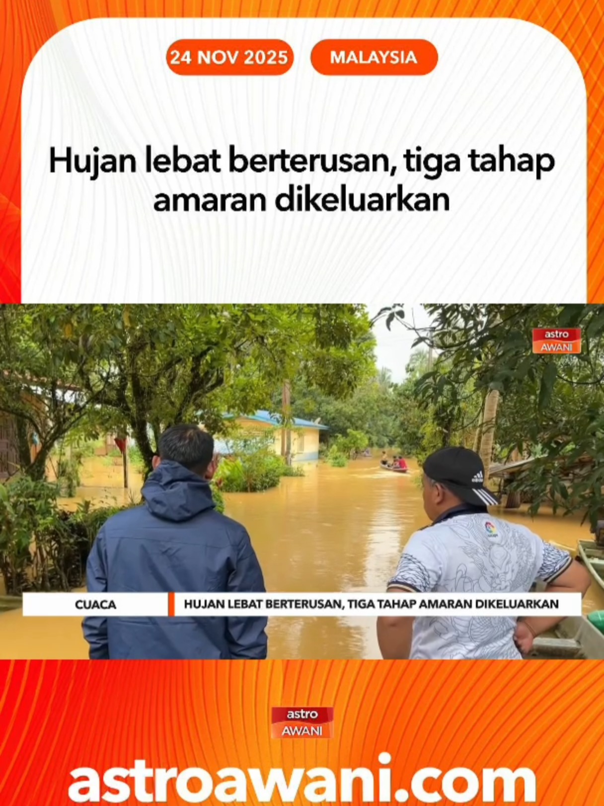 MetMalaysia mengeluarkan tiga tahap Amaran Hujan Berterusan iaitu Bahaya, Buruk dan Waspada melibatkan beberapa negeri di Semenanjung sehingga 26 November 2025. #AWANInews