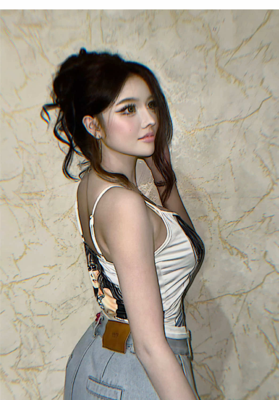 Flash+kamera blakang harus miring ke kanan ya😭🤣