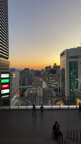 sunset+citylights+japan😫