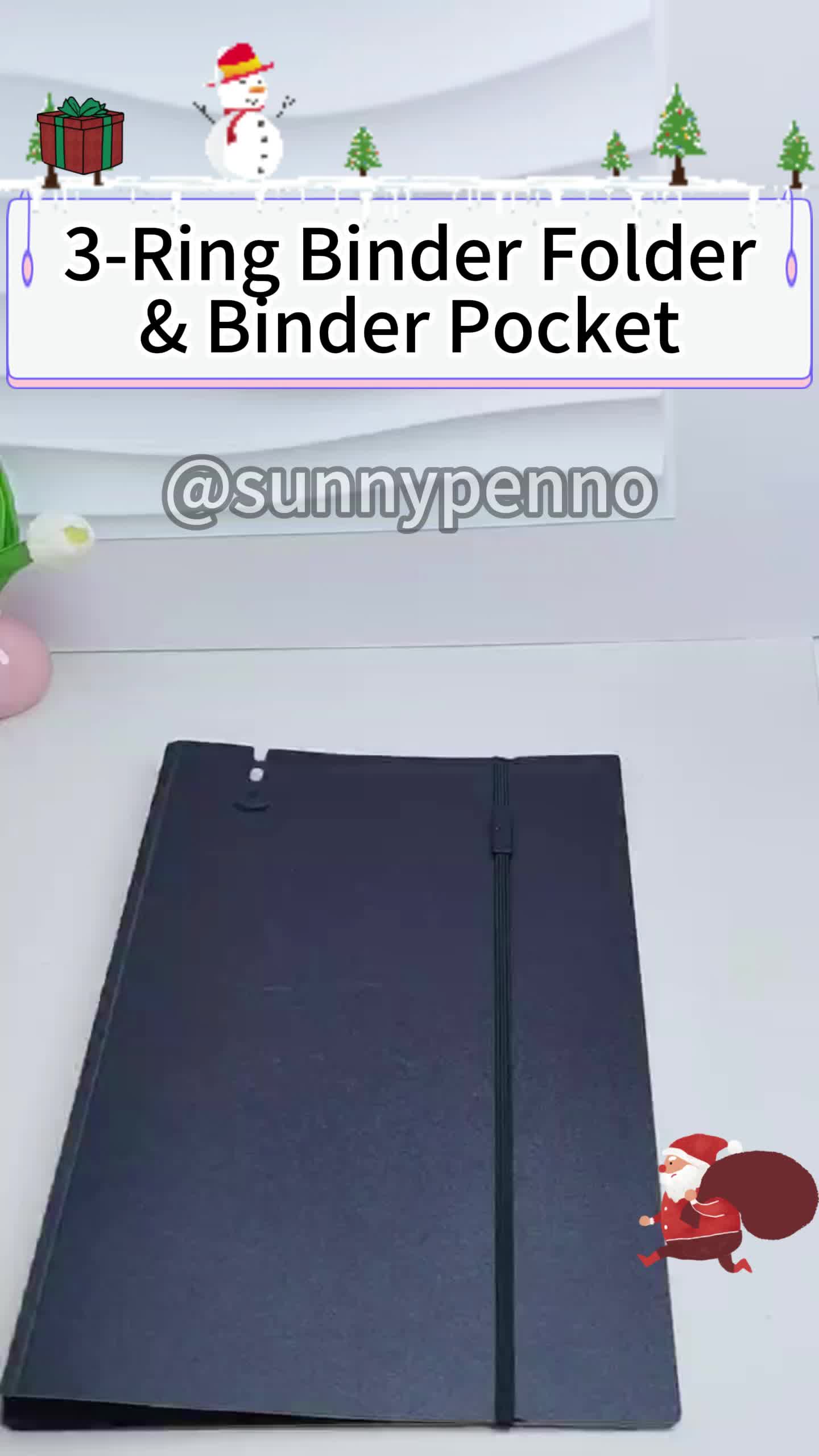 Long 3 Ring Binder Long File Folder with Cover Paper Organizer Binder Pockets School Office 275x370MM #schoolsupplies #officesupplies #filefolder #Long #fyp #binderpocket #paperorganizer 