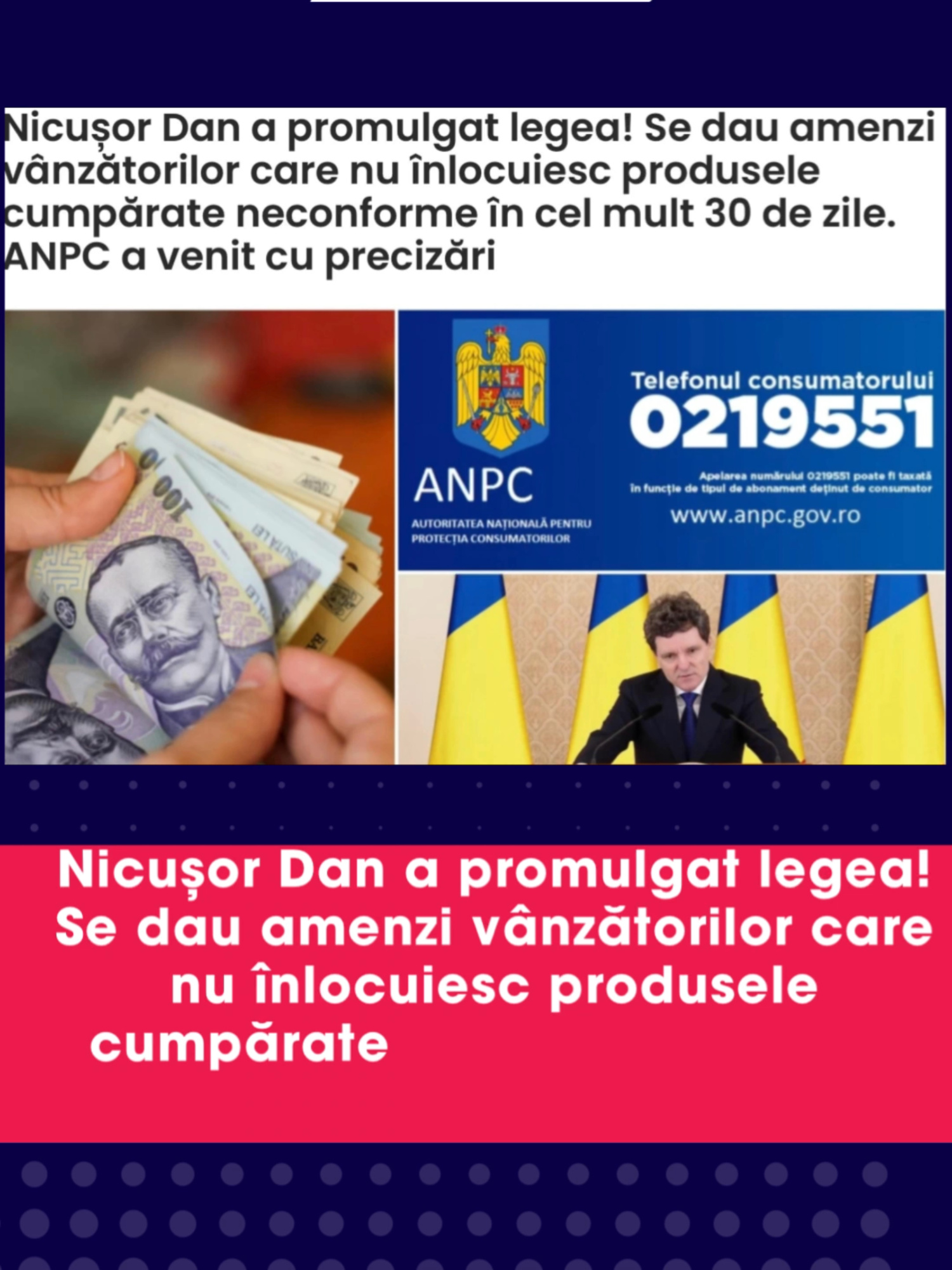 Nicușor Dan a promulgat legea! Se dau amenzi vânzătorilor care nu înlocuiesc produsele cumpărate neconforme în cel mult 30 de zile. ANPC a venit cu precizări