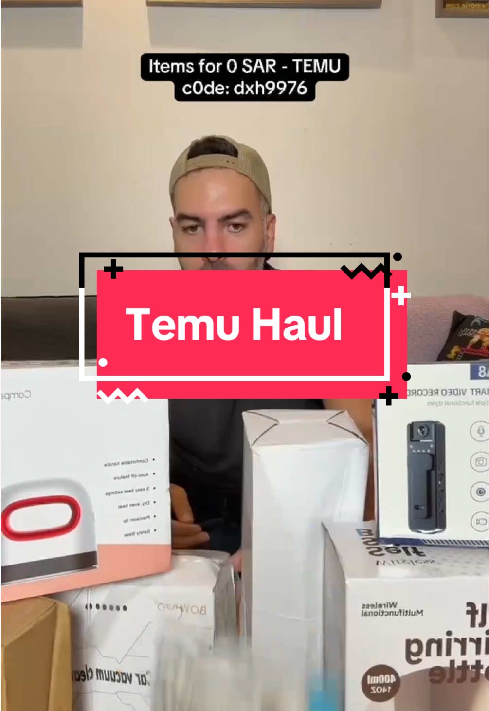 TEMU haul for 0 SAR, use c0de: dxh9976 in the search bar and get 6 items for 0 SAR. *Only for new Temu users with qualifying orders (T&C apply) #temu #temuhaul #temufinds #temushopping 