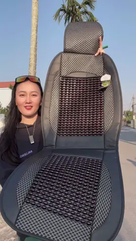 Lót ghế hạt gỗ da PU cao cấp #lotghe #lotgheoto #lotghehatgo #lotghexeoto #phukienoto 