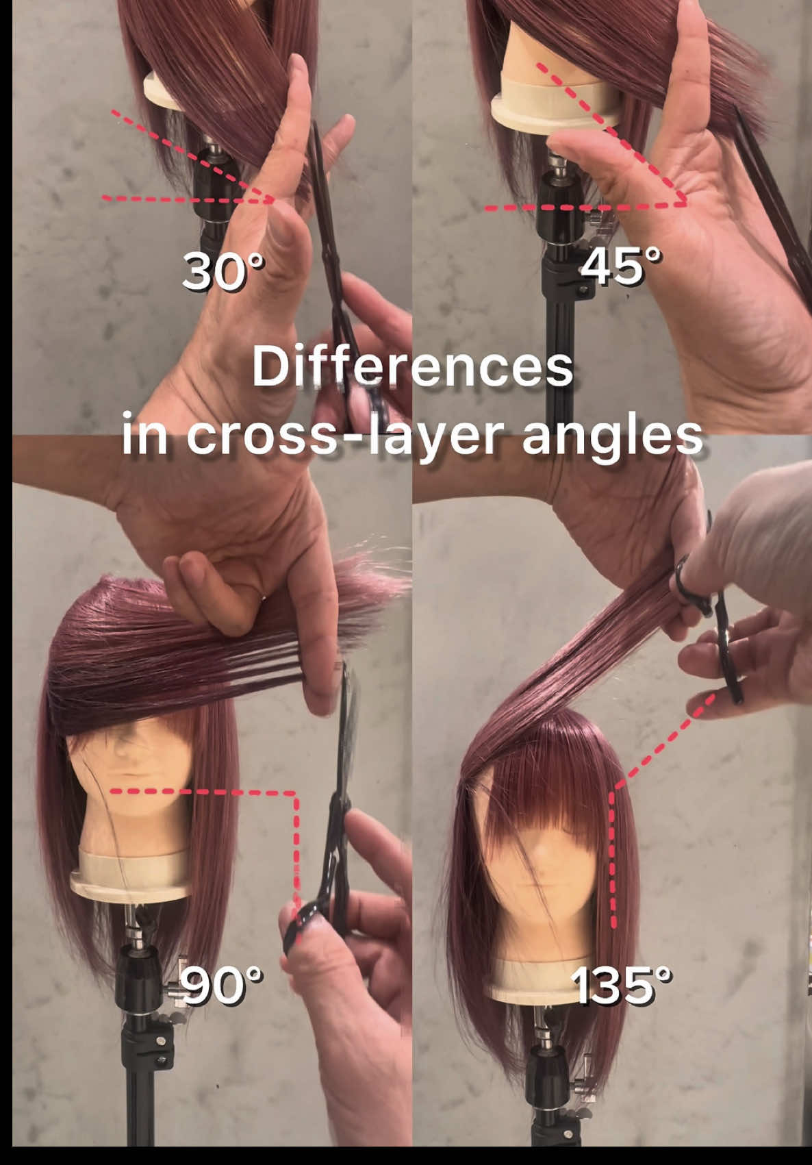 顔周りにキレイに繋がるクロスレイヤー角度を変えて切り方比べてみました！ I changed the cross-layer angle that connects beautifully around the face and compared the cutting method! 试着改变脸部周围漂亮地连接的交叉层角度，比较了切割方法！ 얼굴 주위에 예쁘게 이어지는 크로스 레이어 각도를 바꿔서 자르는 방법을 비교해 보았습니다! ¡Cambié el ángulo de la capa cruzada que se conecta maravillosamente alrededor de la cara y comparé el método de corte! Mudei o ângulo da camada cruzada que se conecta lindamente ao redor do rosto e comparei o método de corte! لقد غيرت زاوية الطبقة المتقاطعة التي تتصل بشكل جميل حول الوجه وقارنت طريقة القطع! Saya mengubah sudut lapisan silang yang terhubung dengan indah di sekitar wajah dan membandingkan metode pemotongan! #cut#カット動画 #フェイスレイヤー #クロスレイヤー