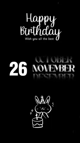 #CapCut HBD 26 NOVEMBER #november #birthday #fyp #foryou #capcutpioneer #pioneertemplate 