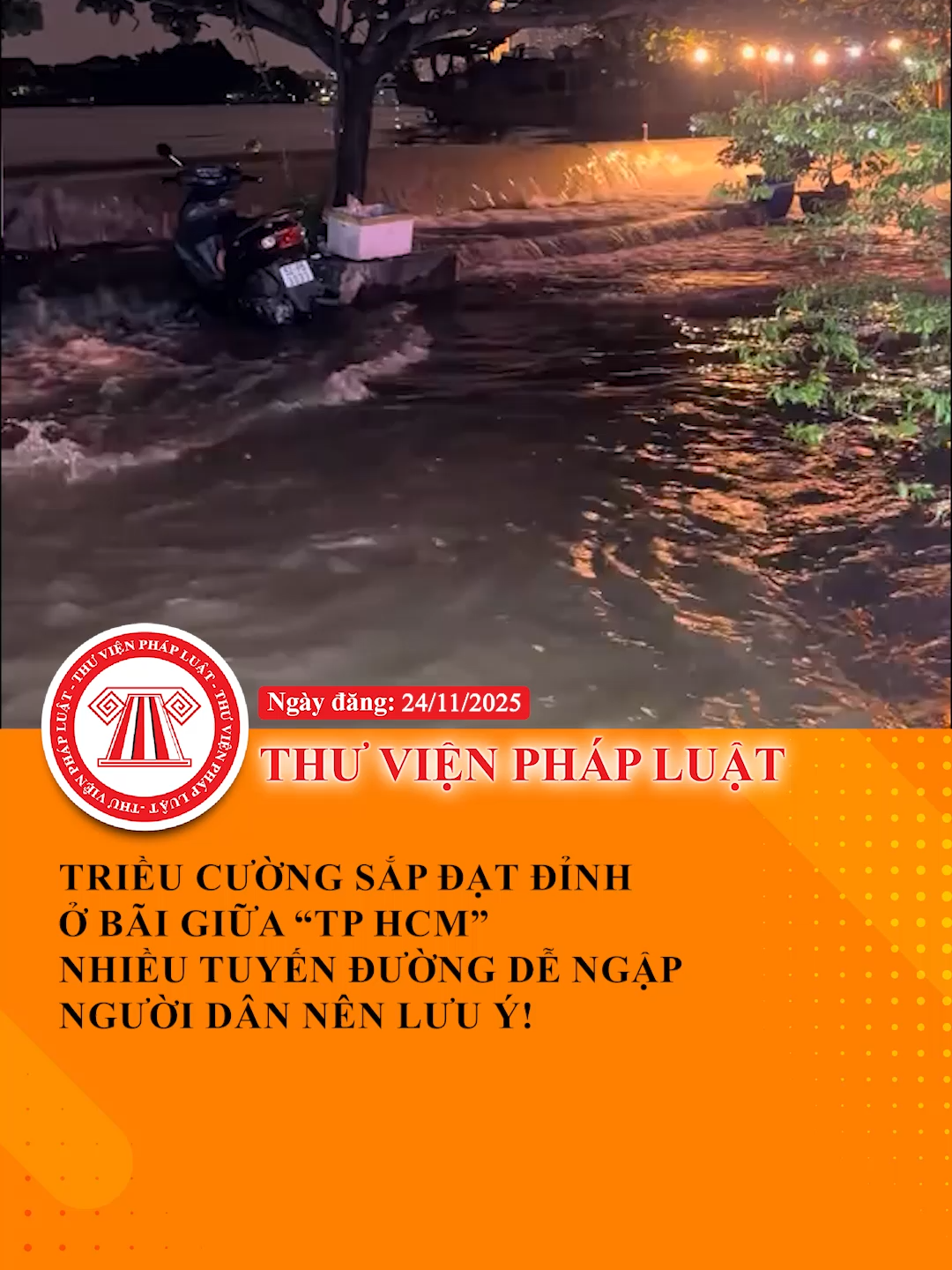 Triều cường sắp đạt đỉnh ở bãi giữa “TP HCM”. Nhiều tuyến đường dễ ngập người dân nên lưu ý!#TVPL #ThuVienPhapLuat #LearnOnTikTok #Hoccungtiktok