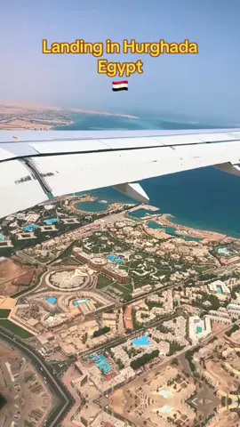 Landing in Hurghada International  Airport-The Red Sea- Egypt مطار الغردقه الدولي- البحر الأحمر- مصر 
